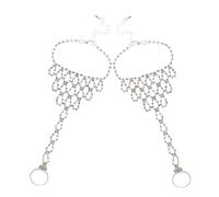 Healeved 2 pièces Bracelet Chaîne Main Élégant Argenté avec Bague pour Femmes Main pour Mariage et Soirées Dansantes