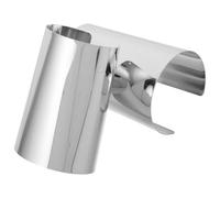 Healeved 2 Pièces Bracelets Manchette Ouverts Argentés Large Manchette Lisse Brillante pour Femme Bijoux de Poignet Éclatants pour Performance et Fête