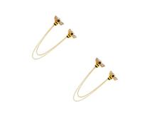 Healeved 2 Pièces broche broche épingle à nourrice épinglette pour costumes pour hommes de collier d'abeille bijoux accessoires hommes épingle à col collier chaîne alliage