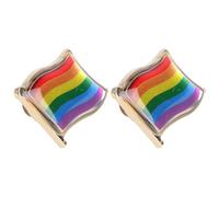 Healeved 2 Pièces Broche en Métal à Motif Arc-en-ciel Lgbt, Épingles à Poitrine Colorées pour Accessoires de Mode, Remise de Diplômes Saint-valentin