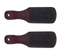 Healeved 2 Pièces Brosse à Barbe Portable Poils de Sanglier Brosse de Toilettage Multifonction avec Manche Bois Douce pour Hommes Nettoyage Barbe Cheveux et Vêtements