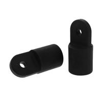 Healeved 2 Pièces Capuchon de Glissière en Nylon Noir 7/8 Pouces Accessoires de Quincaillerie Marine pour Bateau Embout de Capot de Bimini Résistant Compatible Yacht et Camping-Car