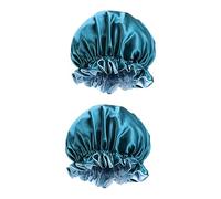 Healeved 2 Pièces Chapeau De Beauté Bonnet De Nuit Pour Cheveux Bouclés Turban De Nuit En Satin Turbines Pour Dames Bonnet En Soie Bonnet De Sommeil Bandeau Bouchon Rond Femme Couche Double