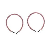 Healeved 2 Pièces Cheveux Strass Baroques Accessoires De Cheveux Pour Filles Bande De Cheveux De Maquillage Bandana Pour Les Cheveux Casque De Perle Bandeau Strass Cristal Violet,mauve