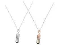 Healeved 2 Pièces Collier Cure d'amour bijoux de cou uniques Collier unique collier initial Pendentif original femme collier doux pour amoureux collier exquis pour petite amie cuivre Silver