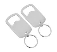 Healeved 2 Pièces Décapsuleur Porte-clés Inox Compact Ouvre-bouteille Multifonction Robuste pour Boissons Outil Léger Camping et Voyages