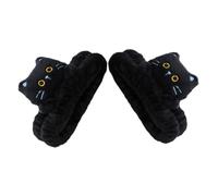 Healeved 2 Pièces Écharpe Mesdames Femelle Ton Bonjour Noir Peluche Beauté Rose Bandeau De Maquillage Mignon Dessin Animé Bandanas Bandeau De Lavage Du Visage Black Flanelle