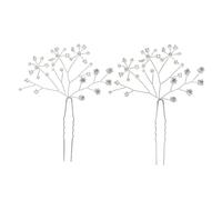 Healeved 2 pièces Épingle à Cheveux U Type pour Mariée Accessoire Mariage Femme Charme Délicat et Ornement Coiffure