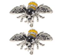 Healeved 2 Pièces Épingle Créative Abeille en Alliage Résistante à L'usure, Facile à Attacher, Accessoire Élégant pour Femme, Saint-valentin et Pulls