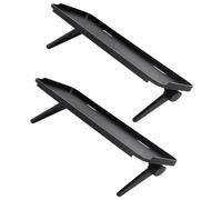Healeved 2 Pièces Étagère de Rangement pour Moniteur, Clip-on, Réglable, | Perçage, Bords Latéraux Intégrés, pour Téléviseurs et Box, Salon ou Installation Temporaire