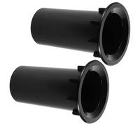 Healeved 2 Pièces Évent du Caisson de Basses Évent du Caisson de Haut-parleur en Plastique Noir 85×150mm, Tube Bass-reflex pour Subwoofer et Systèmes Audio, pour Espaces Extérieurs