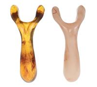Healeved 2 Pièces Gratte-nez à Deux Dents Outil De Massage Grattage Guasha Masseur De Cuir Chevelu à Main Outils De Massage Outils De Spa Pour La Tête Gratte-tête Pour Hommes Résine