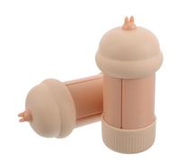 Healeved 2 Pièces Kit de Bouteilles de Voyage Rechargeables en Silicone 60ml Squeezables et Étanches, Ensemble Portable pour Camping et Produits de Toilette Femme Jaune