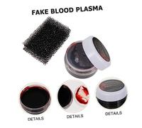 Healeved 2 Pièces Kit de Maquillage Halloween avec Gel Faux et Éponges Accessoires Effet Cicatrices pour Déguisement Vampire Maquillage Spécial Fête et Cosplay