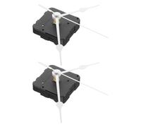 Healeved 2 Pièces Kit de Mécanisme Horloge Murale à Quartz Aiguilles, Design Inverse Silencieux, Compatible Flexible, Matériaux Plastique et Fer pour Réparation DIY à Domicile