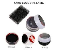 Healeved 2 Pièces Kit Maquillage Halloween Effet Spécial avec Gel Faux Plasma et Éponges Accessoires Effrayants pour Déguisement Vampire et Carnaval Nettoyage Rapide et Peau Non Tachée