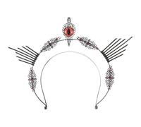 Healeved 2 Pièces Lolita Headband Gothic Demon Eye Crown Halloween Cosplay Party Tiara For Women Lightweight Halo Hair Accessory