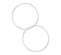 Healeved 2 Pièces Lot de 2 Cercles de Couronne en Métal Argenté 350 MM, Cadre Rond pour Décoration de Mariage, Couronne de Printemps DIY, Anneaux Attrape-Rêves Multifonctions pour Loisirs