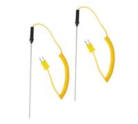 Healeved 2 Pièces Lot de 2 Sondes Thermocouples de Type K, Capteurs de Température Surface en Acier Inoxydable 200 Mm, Câble Thermocouple, Haute Précision pour Mesures Industrielles et