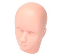 Healeved 2 Pièces Mannequin D'injection Pédagogique en Silicone Rose pour Extension de Cils, Tête Réaliste Cils Détaillés, pour Formation aux Injections Médicales et Écoles de Beauté