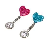 Healeved 2 Pièces Montre de Poche à Enrouleur de Badge Montre infirmière Les Filles regardent Montres d'infirmière en Alliage Regarder Un étudiant en Soins Infirmiers Montres infirmières
