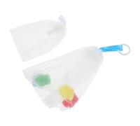 Healeved 2 Pièces net moussant nettoyant mousse nettoyante sachet de exfoliant distributeur de à vaisselle filet en mousse nettoyage des sachets de porte- en filet pe