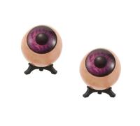 Healeved 2 Pièces Ornement D'œil Réaliste en Résine pour Décor Gothique | Teinte Pourpre, Iris Vif Sculpté à Main, Relief 3d, Pièce Légère pour Table, Manteau et Courrier