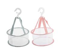 Healeved 2 pièces Panier de Séchage Filet Suspendu Respirant pour Vêtements et Accessoires Rangement Pratique pour Maison et Appartement Couleurs Rose et Thé