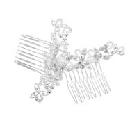 Healeved 2 Pièces Peigne à Cheveux de Mariage Strass Accessoire Floral pour Mariées et Demoiselles d'Honneur Ornement pour Coiffures Chignon et Attaches Élégantes