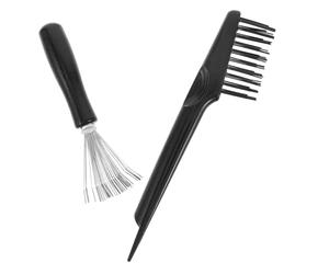 Healeved 2 Pièces peigne de nettoyage brosse à cheveux dépoussiérant brosse de nettoyage de peigne outil de déménagement des cheveux outil de nettoyage de plumeau