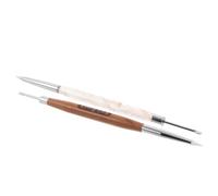 Healeved 2 Pièces Pinceau à Ongles Double Extrémité pour Gel et Motifs