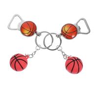 Healeved 2 Pièces Porte-clés Décapsuleur Basketball en Alliage de Zinc et Verre, Petit Format Portable, pour Bars et Amateurs de Bière