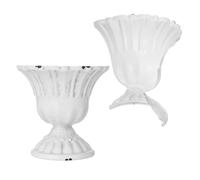 Healeved 2 Pièces Pots Muraux Métalliques Rustiques Demi-urne Décor Champêtre Romantique Support Fleurs Suspendu pour Mur Cache-Pot Vintage pour Centre de Table et Décoration Murale