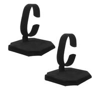 Healeved 2 Pièces Présentoir à Montres en Velours Noir C Forme, Support de Montre Manchette Rétractable et Élégant pour Usage Personnel ou Vitrine