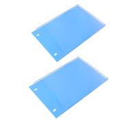 Healeved 2 Pièces Présentoir Mural Transparent en Acrylique pour Brochures A4, Organiseur de Classement Mural Bleu, Maintien des Documents Visible et Gain de Place pour Maison ou Café
