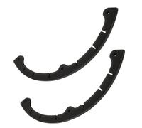 Healeved 2 Pièces Protège-Queue de Planche en Caoutchouc Noir pour Snowboard et Longboard, Protection Anti-Rayures et Anti-Chocs Design à Trois Trous, Accessoire pour Débutants