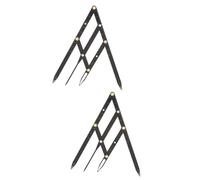 Healeved 2 Pièces Règle De Positionnement Des Sourcils À 3 Points Outil De Maquillage En Acier Inoxydable Pour Une Symétrie Précise