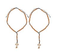 Healeved 2 pièces Religieux Chrétien Pendentif Rosary Accessoire de Prière pour Baptême et Décoration de Voiture