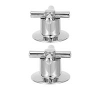Healeved 2 Pièces Robinet à Double Poignée Trois Alliage de Zinc avec Volant Manuel Accessoire de Plomberie pour Salle de Bain Compatible Lavabo