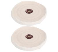 Healeved 2 Pièces Roues de Polissage Coton Compatible Touret Polir Meuleuse pour Bois Métal Pierre Bijoux