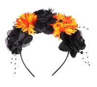 Healeved 2 Pièces Serrage-tête Halloween Femme Fleurs Artificielles | Coiffe Créative, Confortable à Porter, Facile à Mettre, Accessoire Photo, Style Élégant