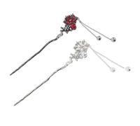 Healeved 2 Pièces Snowflake Hair Pins For Women Premium Chinese Hairpin With Dangling Tassels Traditional Costume Accessories Secure And Stylish Hair Sticks For Weddings And Daily Wear