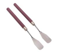 Healeved 2 Pièces Spatule à Cendres de Moxa Manche en Bois et Lame en Métal, Outil Portable et Facile D'entretien pour Séance de Moxibustion et Gestion des Cendres en Voyage