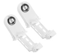 Healeved 2 Pièces Support de Lampe à Grille Blanc en PC pour Tubes Fluorescents, des Besoins D'assemblage, Design Non Shunté, pour Archives Longue Durée et Grands Projets Commerciaux