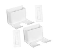Healeved 2 Pièces Support De Sèche-cheveux Support Sèche-cheveux Autocollant Mur De Support De Séchoir à Cheveux Rack De Sèche-cheveux. Support Suspendu Pour Sèche-cheveux Plastique Blanche