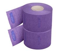 Healeved 2 Rouleaux papier foulard bandes d'enveloppe du cou accessoires de coupe de cheveux papier cou bandes de cou extensibles sangle de cou Barber Bib Paper papier crépon Violet,mauve