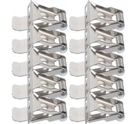 Healeved 20 Clips de Ressort en Fer Argenté pour Spots Encastrés et Panneaux Lumineux, Fixation Stable Résistance la Rouille, Design Simple et Forme Délicate