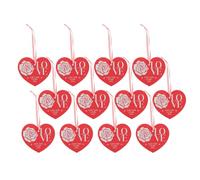 Healeved 20 Étiquettes en Papier de Cœur Rouge avec 20 Mini Cartes de Saint-valentin et Ruban Rose, Décorations Suspendues pour Présents Saint-valentin et Cartes D'anniversaire Femme