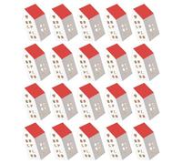 Healeved 20 Pièces Boîte à Biscuits de Noël en Papier Rouge Forme Petite Maison Creuse, Décorative et Pratique pour Fêtes de Noël et Anniversaires, Rangement et Décoration