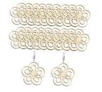 Healeved 20 Pièces Boucles Oreilles Bois Accessoires Bois Creux pour Femmes et Bijoux Décontractés et Décorations de Fête Élégance Beige pour Style Unique